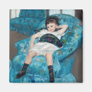 Mary Cassatt - Little Girl in a Blue Armchair Magnet
