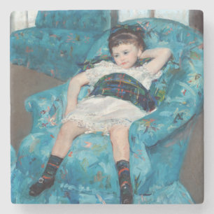 Mary Cassatt - Little Girl in a Blue Armchair Stone Coaster