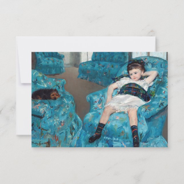 Mary Cassatt - Little Girl in a Blue Armchair Thank You Card (Front)
