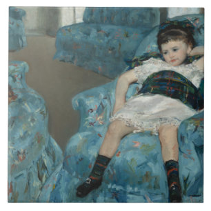 Mary Cassatt - Little Girl in a Blue Armchair Tile