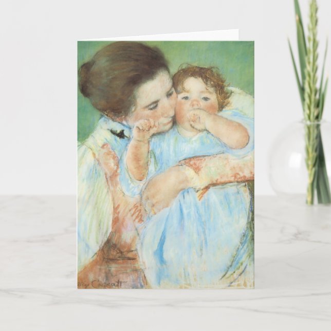 Mary Cassatt - Mother and Child Holiday Card (Front)