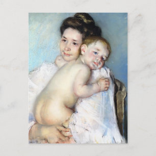 Mary Cassatt- Mother Berthe Holding Her Baby Postcard