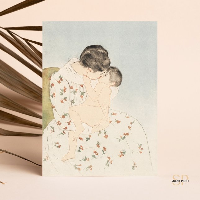 Mary Cassatt Mother's Kiss Mother Child Art Postcard (Creator Uploaded)