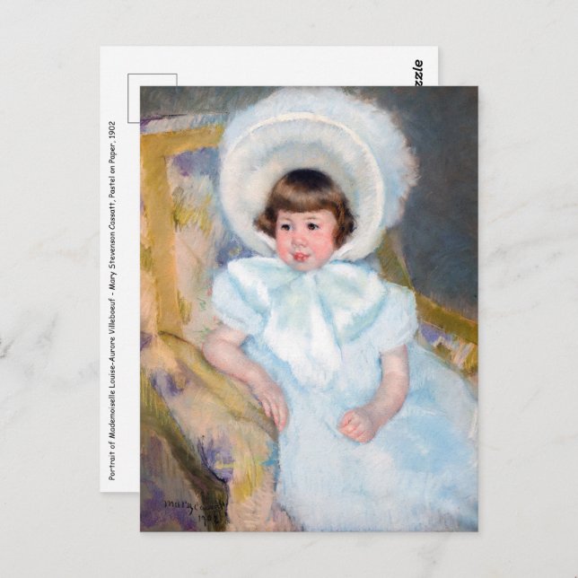 Mary Cassatt - Portrait Louise-Aurore Villeboeuf Postcard (Front/Back)