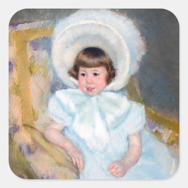 Mary Cassatt - Portrait Louise-Aurore Villeboeuf Square Sticker (Front)