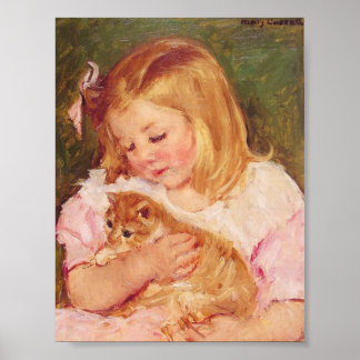 Mary Cassatt - Sara Holding A Cat Art Print