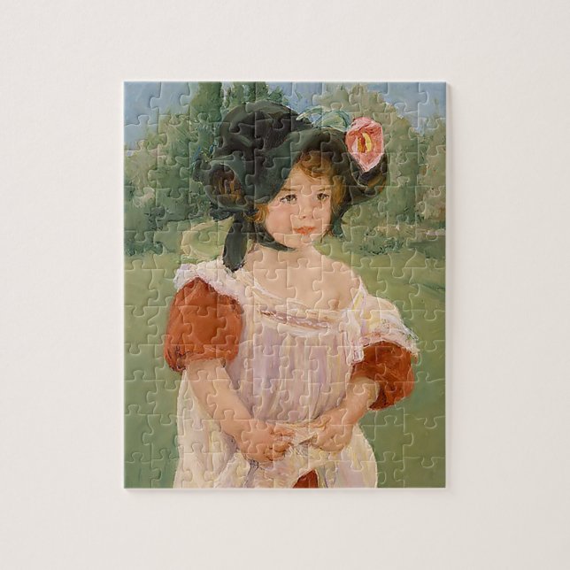 Mary Cassatt "Spring: Margot Standing in a Garden" Jigsaw Puzzle (Vertical)