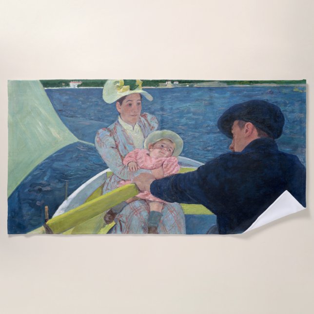 Mary Cassatt - The Boating Party Beach Towel (Front)
