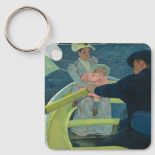 Mary Cassatt The Boating Party Impressionist Art Key Ring