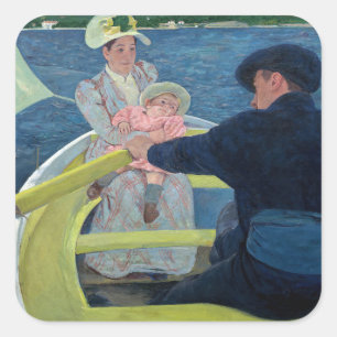 Mary Cassatt - The Boating Party Square Sticker