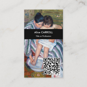 Mary Cassatt - The Child's Bath - QR Code Business Card