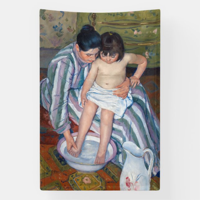 Mary Cassatt - The Child's Bath / The Bath Banner (Vertical)