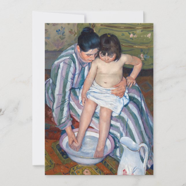 Mary Cassatt - The Child's Bath / The Bath Invitation (Front)