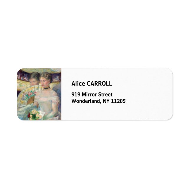 Mary Cassatt - The Loge Return Address Label (Front)