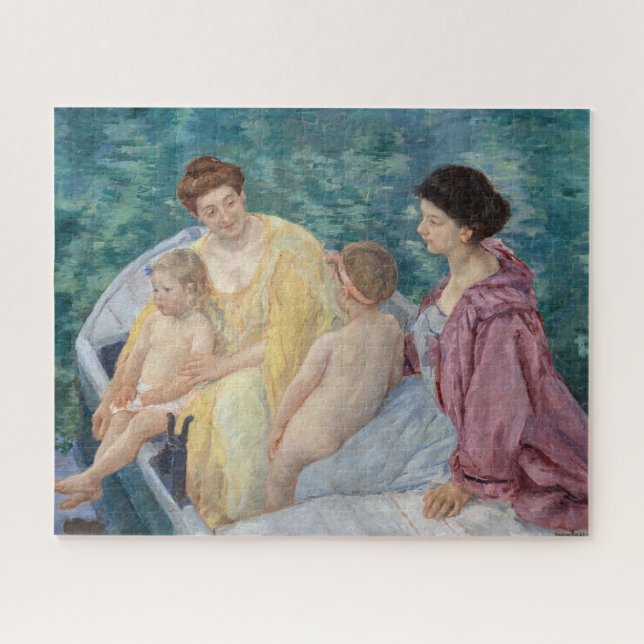 Mary Cassatt - Two mothers and children in a boat Jigsaw Puzzle (Horizontal)