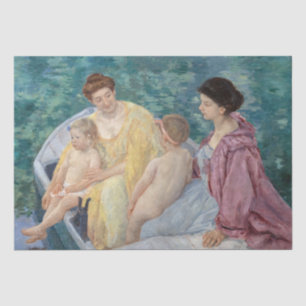 Mary Cassatt - Two mothers and children in a boat Tissue Paper