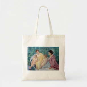 Mary Cassatt - Two mothers and children in a boat Tote Bag