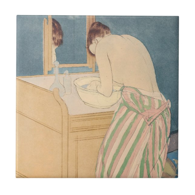 Mary Cassatt - Woman Bathing Ceramic Tile (Front)