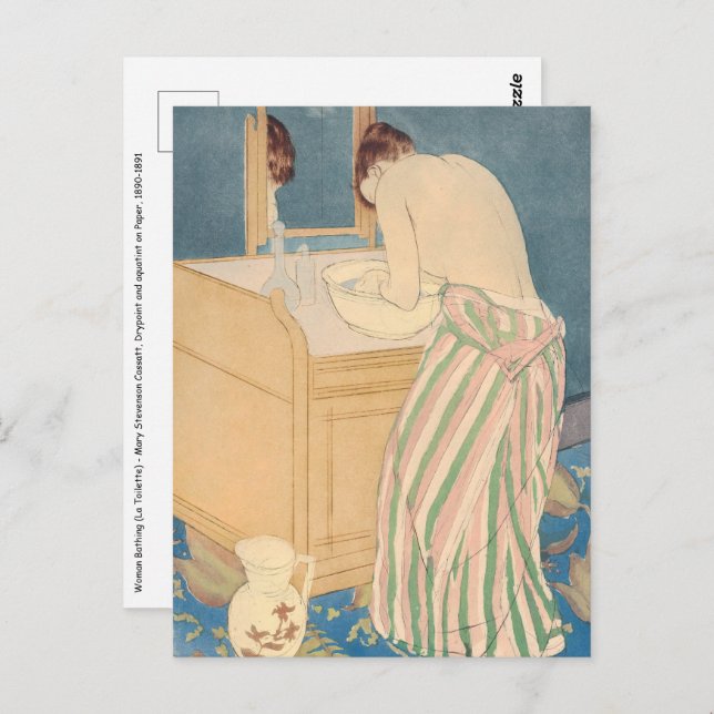 Mary Cassatt - Woman Bathing Postcard (Front/Back)