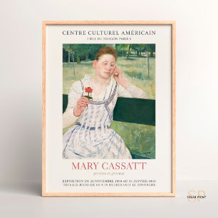 Mary Cassatt Woman with a Red Zinnia Art Print