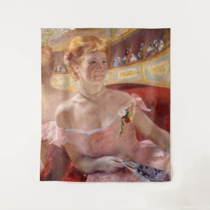 Mary Cassatt - Woman with Pearl Necklace in a Loge Tapestry