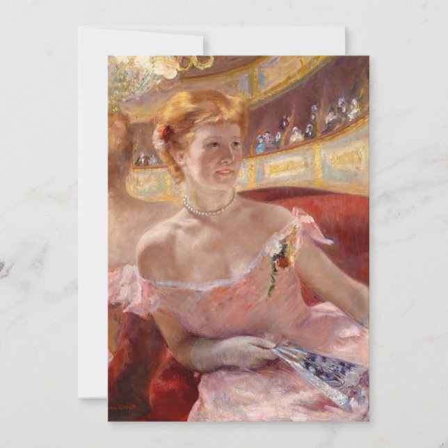 Mary Cassatt - Woman with Pearl Necklace in a Loge Thank You Card (Front)