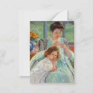 Mary Cassatt - Young Mother Sewing Card