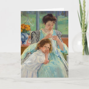 Mary Cassatt - Young Mother Sewing Card