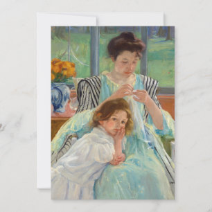 Mary Cassatt - Young Mother Sewing Invitation