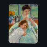 Mary Cassatt - Young Mother Sewing Magnet<br><div class="desc">Young Mother Sewing - Mary Stevenson Cassatt,  Oil on Canvas,  1900</div>