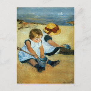 Mary Cassatt's Children on the Beach (1884) Postcard