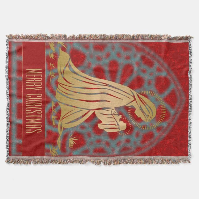 Mary & Child - Christmas Blanket (Front)