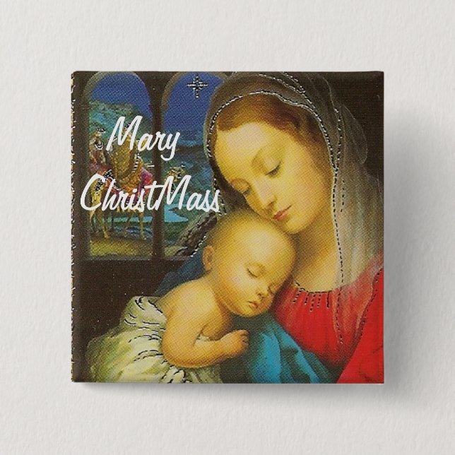 Mary ChristMass Button (Front)