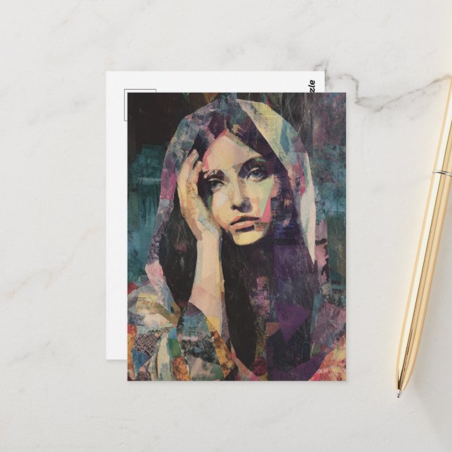 Mary Collage Postcard (Front/Back In Situ)