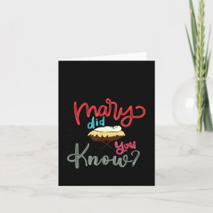 Mary Did You Know Christian Bible Verse Christmas Card