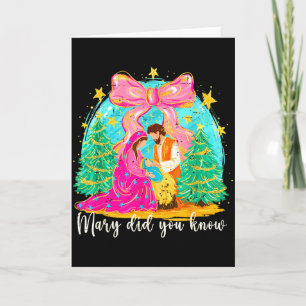Mary Did You Know Christian Nativity Scene Christm Card