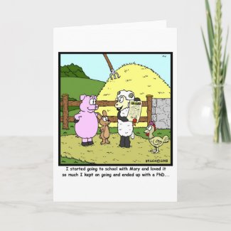 Mary had a little lamb... card