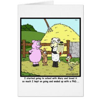 Mary had a little lamb... card