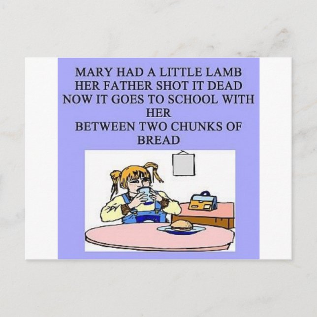mary had a little lamb postcard (Front)