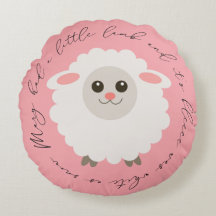 Mary Had A Little Lamb Round Pillow