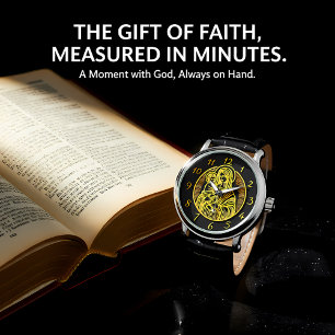 Mary Holding Jesus in Serene Gold Watch