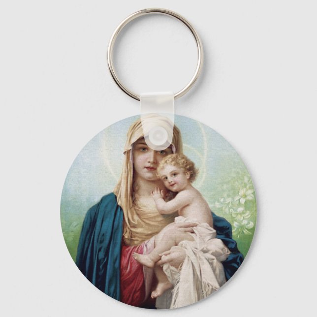 Mary holding Jesus Key Ring (Front)