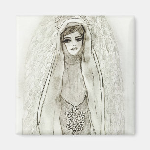 Mary In The Grotto Magnet