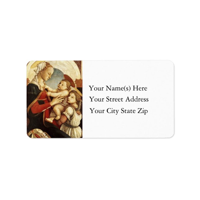 Mary Jesus and Angel Vintage Address Label (Front)