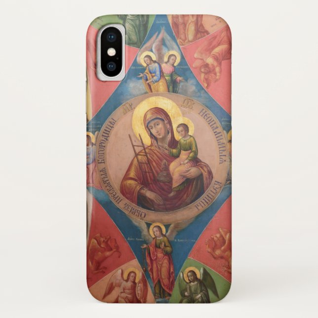 Mary, Jesus, And Angels Case-Mate iPhone Case (Back)