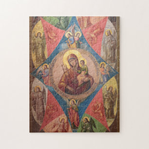 Mary, Jesus, And Angels Jigsaw Puzzle