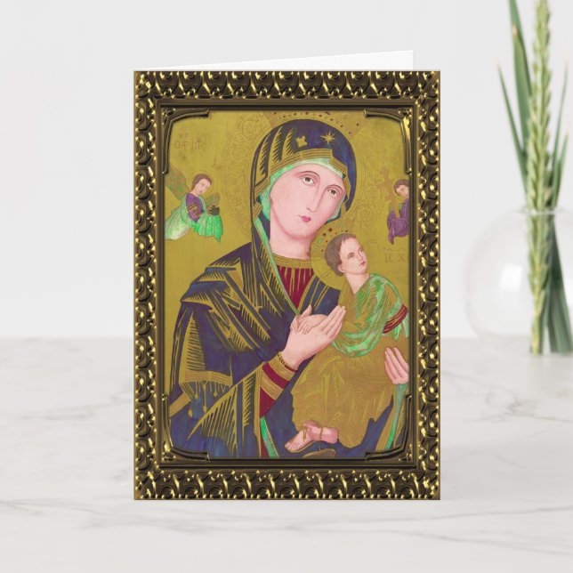 Mary Jesus and Angels - Vintage Fine Art Card (Front)