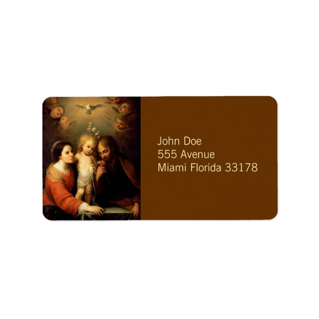 Mary, Jesus, & Joseph Label (Front)