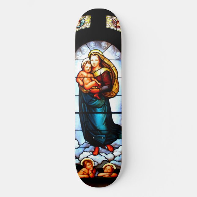 Mary & Jesus Skateboard (Front)