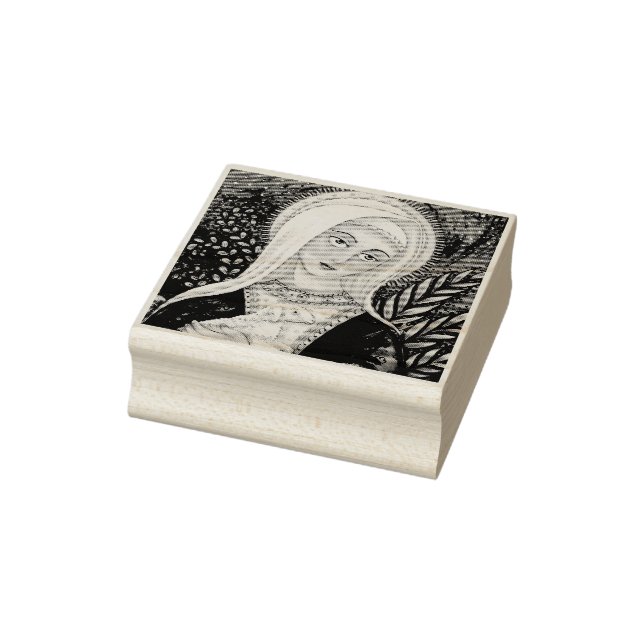 MARY & LAMB MADONNA RUBBER STAMP *Custom (Stamp)
